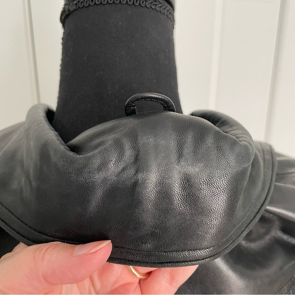 Luis Alvear 100% Soft Leather Black Leather Jacket Coat w/Button Front Medium - Picture 7 of 9